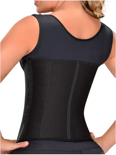 Vista 2 de MD 0555 - Camiseta de compresión para mujer Fajas Colombianas