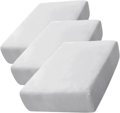 Vista 26 de CONRUSER Funda de cojín elástica de terciopelo suave, funda de cojín de felpa de terciopelo suave, fundas de sofá, protector de muebles con parte