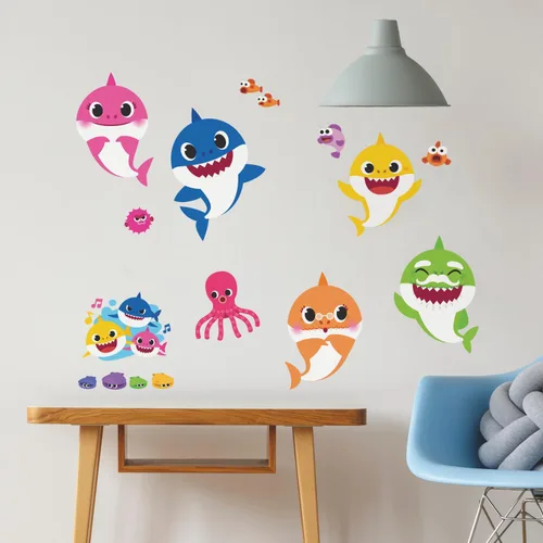 Vista 2 de RoomMates RMK4303SCS Baby Shark - Calcomanías de pared para despegar y pegar