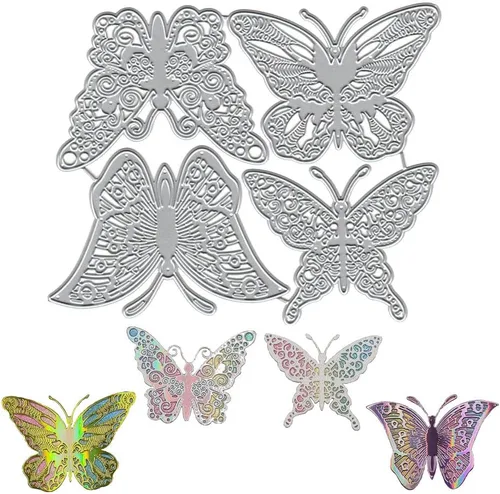 Vista 8 de Plantillas de plantillas de metal para decoración de tarjetas y álbumes de recortes, 1 unidad
