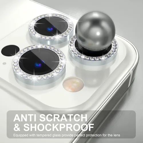 Vista 329 de Choiche Compatible para iPhone 16 Pro/iPhone 16 Pro Max Protector de Lente de Cámara, Vidrio Templado 9H Protector de Pantalla de Cubierta de Cámara