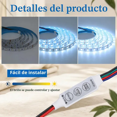 Vista 7 de LED Controller Mini 3 Key RGB Dimmer Switch DC 5V 24V Strip 5Pcs Light Brightness Flasher Module Strobe Speed Flash Mode Memory Function Ribbon Bar