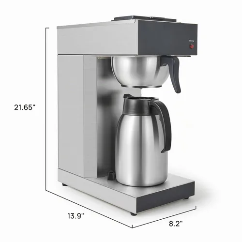 Vista 3 de SYBO Cafetera comercial de 12 tazas con jarra térmica de 74 onzas
