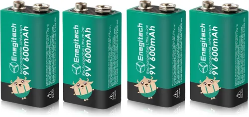 Vista 7 de Enegitech Batería de litio de 9 V, batería de 9 voltios, 1200 mAh, no recargable para detector de humo, alarma de incendios, detector de monóxido