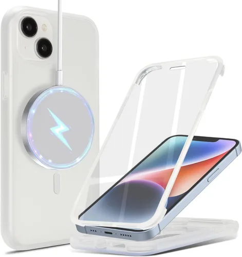 Vista 29 de Funda magnética para iPhone 12 mini con protector de pantalla integrado, compatible con MagSafe, para Apple 12 Mini, fundas de cuerpo completo