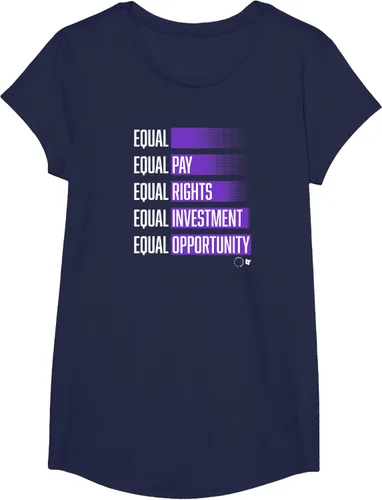 Vista 4 de USWNTPA - Equal - Fight For Equality - Camiseta de fútbol de Estados Unidos, Azul