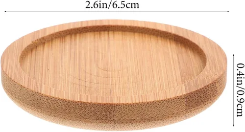 Vista 6 de 6 posavasos de bambú Estera de taza de bambú almohadillas de té de madera platillo de café platillo cerveza platillos posavasos posavasos vino
