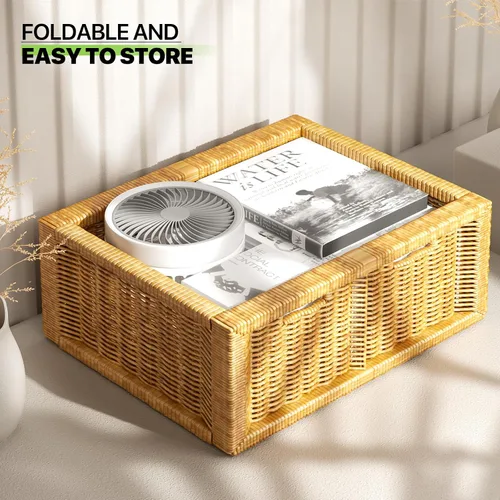 Vista 22 de Magshion Ventilador de escritorio plegable de 7.5 pulgadas con luz nocturna, ventilador pequeño oscilante de 120°, 4 velocidades, alimentado por USB