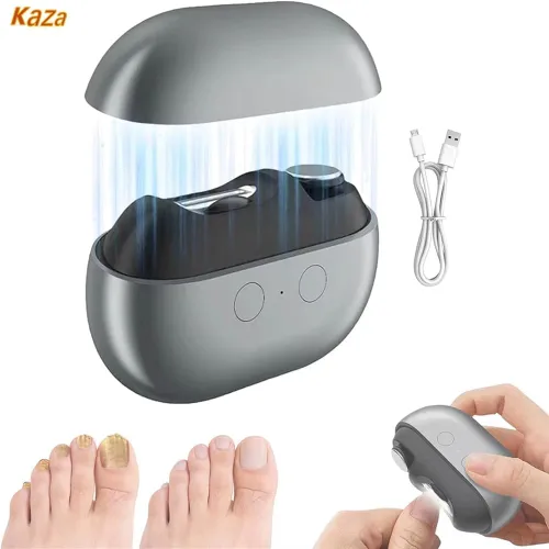Vista 4 de Cortaúñas eléctrico Easy Clip para personas mayores y niños, recortador automático de uñas con luz LED, herramienta de cuidado de uñas 3 en 1
