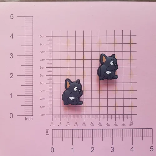 Vista 2 de HAVIPRO Dijes para zapatos de perro Bulldog Dijes para zapatos de perro para hombres, mujeres, niños y niñas Bonitos dijes de decoración de zapatos