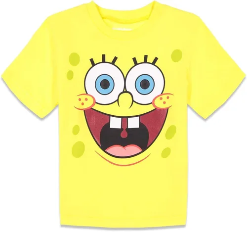 Vista 2 de Nickelodeon Bob Esponja Squarepants - Conjunto de camiseta y pantalones cortos de malla para niños