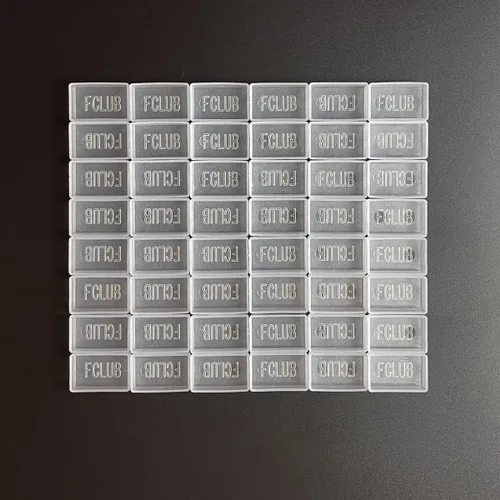 Vista 23 de FCLUB 24 bandejas de acuarela vacías – Moldes de esquina redondeada de plástico blanco de 0.1 fl oz para paleta de pintura de bricolaje