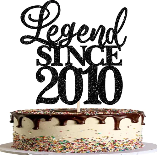 Vista 27 de Rsstarxi 1 paquete de decoración de pastel con purpurina de leyenda desde 2012 para decoración de tarta de cumpleaños 13 años para decoración