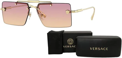 Vista 3 de Versace VE2245 Rectangle Sunglasses for Women + BUNDLE With Designer iWear Eyewear Kit