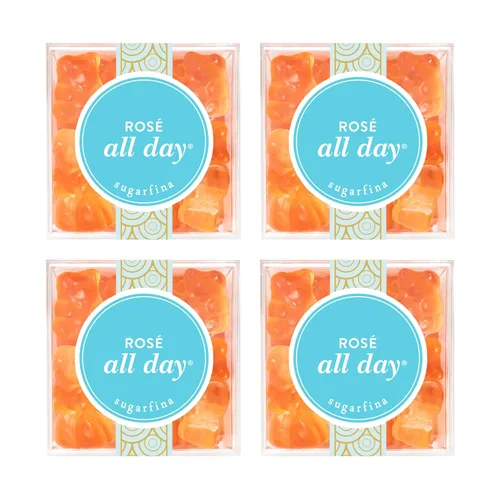 Vista 8 de Sugarfina Rose All Day Bears - Gomitas de oso pequeño cubo de caramelo, 3.8 onzas, 1 unidad