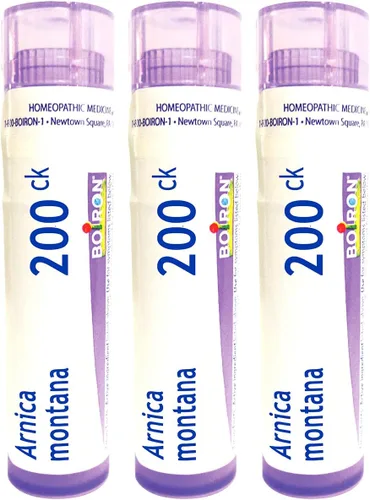 Vista 2 de Boiron Arnica Montana homeopática para aliviar el dolor muscular (3 unidades) y Rhus Toxicodendron para aliviar el dolor articular (3 unidades)