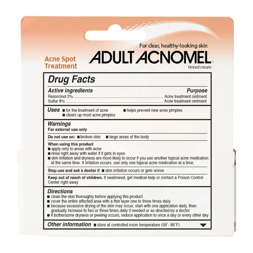 Vista 6 de Adultos acnomel acné medicación Crema 1,3 oz (3 Pack)