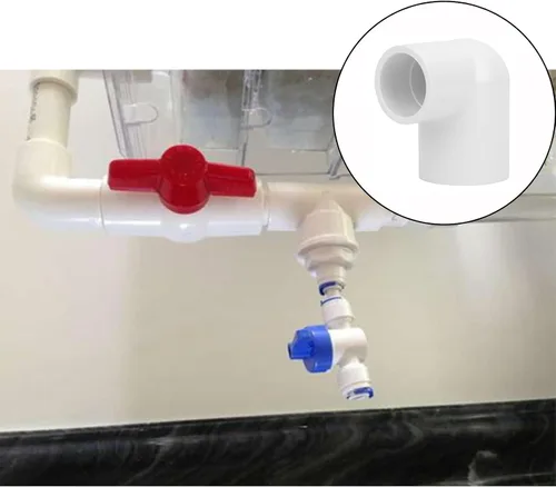 Vista 7 de Paquete de 8 accesorios de tubería de PVC de 1 pulgada x 3/4 pulgadas con codo de 90 grados (enchufe x zócalo) Schedule 40 PVC Slip Reductor 90°