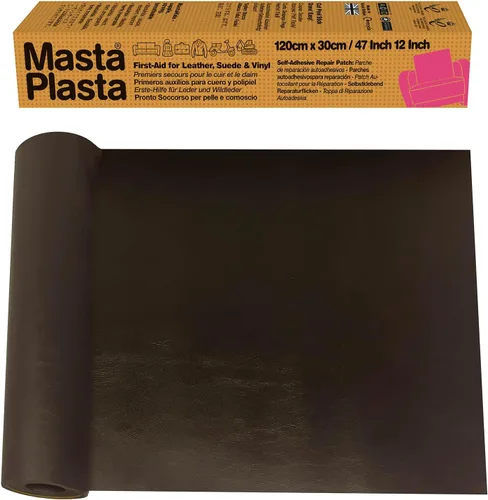 Vista 26 de MASTAPLASTA Cinta de reparación de cuero original, color gris claro, 59.1 x 3.9 in, calidad de tapicería, parche de reparación de cuero rápido y I