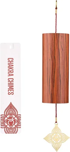 Vista 10 de Campanillas de Chakra de Bambú Natural Campanillas de Viento Meditación Cuerda Campanilla de Viento Campana de Viento para Decoración del Hogar Zen