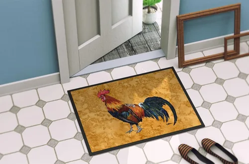 Vista 4 de Caroline's Treasures 8651MAT - Felpudo de gallo de 18 x 27 pulgadas, para interiores y exteriores, para entrada, antideslizante, lavable, de pelo