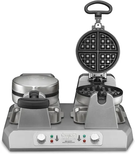 Vista 9 de Waring Commercial WW180X waflera belga simple de resistencia alta, placas antiadherentes recubiertas, produce 25 waffles por hora, 120V, 1200W