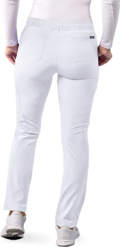 Vista 2 de Pantalones Adar Addition Scrubs, ropa quirúrgica, ajustados, con cordón, estilo cargo, para mujer