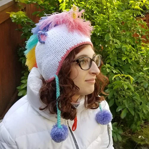 Vista 8 de Huggalugs Gorro de unicornio para bebés, niños pequeños y adultos