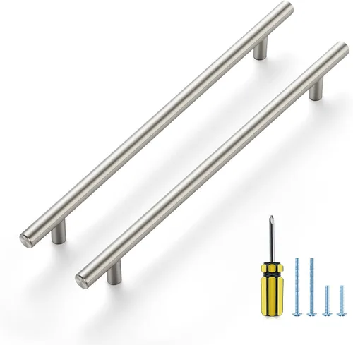 Vista 43 de Ravinte Brushed Nickel Cabinet Handles,Round T Pulls,10 Inch,30 Pack Níquel cepillado