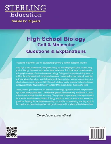 Vista 2 de High School Biology Questions & Explanations for Cell & Molecular Biology (High School STEM Series)