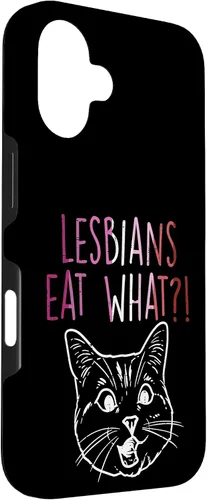 Vista 3 de Lesbians Eat What Sorprised Cat Funny LGBT Gay Pride - Carcasa para iPhone 16