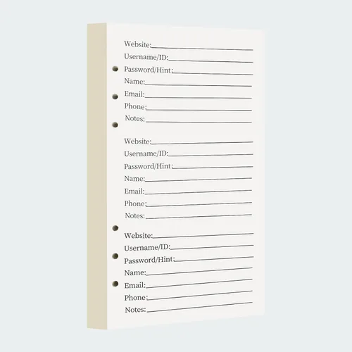Vista 9 de BTSFTOGET Refillable Password Book Binder with Alphabetical Tabs and Lock, 576 Passwords Large Print, 316 Pages Password Keeper for Computer &