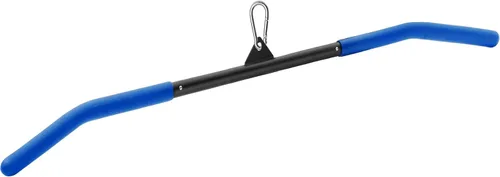 Vista 8 de SERTT Barra de Jalón LAT de 39.37 Pulgadas para Máquina de Cable con Polea, Barra de Presión para Curl de Tríceps con Mango de Goma, Accesorios