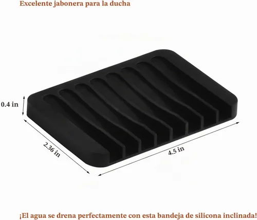 Vista 3 de Bandeja de tocador de madera con bandeja de jabón, organizador superior de inodoro, ideal para tanque de inodoro de baño