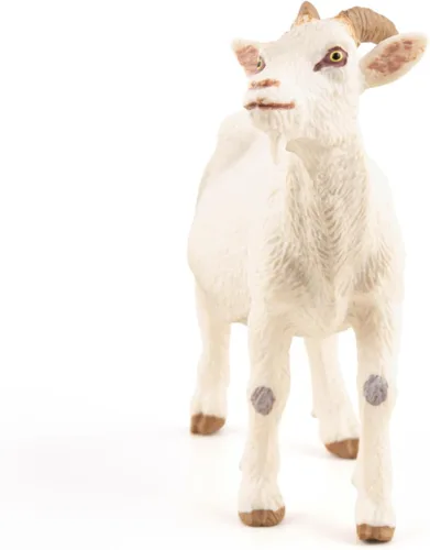 Vista 2 de Papo - Figura realista de cabra blanca - A partir de 3 años - Colección Farm Life - Animales educativos de granja - Juguete de idea de regalo