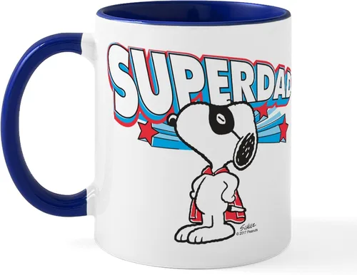 Vista 24 de CafePress Crabby Snoopy - Taza de café de cerámica (11 oz)