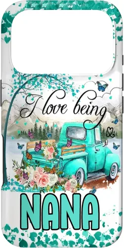 Vista 30 de I Love Being Nana Flower Butterflies Truck PC Case for iPhone 17