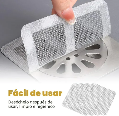 Vista 3 de Adhesivos desechables para drenaje de pelo, 2026 nueva cubierta desechable para drenaje de ducha, recogedor de pelo, protector para drenaje de ducha