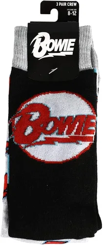 Vista 5 de David Bowie Ziggy Stardust - Calcetines casuales para hombre, paquete de 3, Negro, 10-13