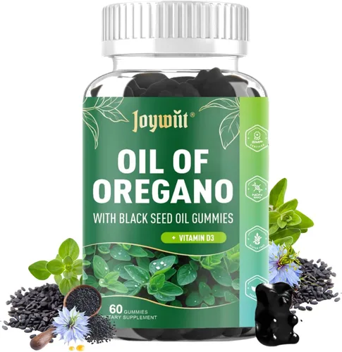 Vista 2 de Gomitas de aceite de orégano + polen de abeja de 1000 mg sin azúcar