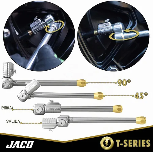 Vista 5 de JACO Lightning T-Series Portabrocas de aire para neumáticos - 1/4" F-NPT (Flujo abierto)