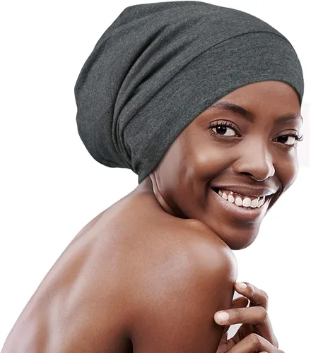 Vista 16 de FocusCare - Gorro de satén para dormir, para mujer, regalos para mujeres con cabello rizado o con frizz Verde militar