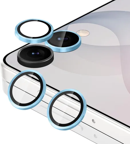 Vista 165 de Casetego Protector de lente de cámara para Galaxy Z Fold 8, [Diseño de purpurina mejorado], [Fuerte adherencia], lente de vidrio templado 9H negro