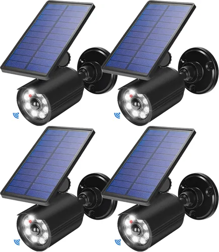 Vista 10 de Luces solares con sensor de movimiento al aire libre 2000LM, luces de seguridad de inundación IP67, luces puntuales impermeables para patio, garaje