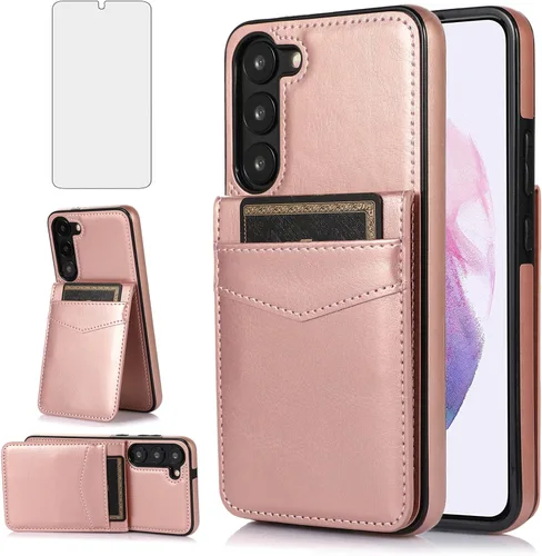 Vista 8 de Asuwish Funda para teléfono Samsung Galaxy S23 Plus/S23+ 5G de 6.6 pulgadas con protector de pantalla de vidrio templado y tarjetero para tarjetas