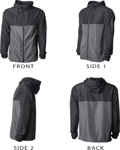 Vista 2 de Global Blank - Chaqueta cortavientos ligera para hombre resistente al agua.