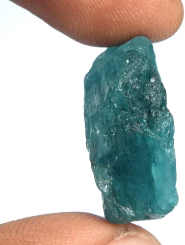 Vista 2 de GEMHUB Rare Raw Blue Aquamarine Tunk 27.00 ct Certificado Natural Crudo Azul Aguamarina Cristal Curativo para Joyería DT-329, Gema, Brasil