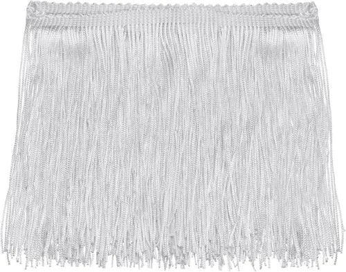 Vista 27 de Uxcell 10 yardas y 4 pulgadas beige con flecos de cadeneta - poliéster, estilo bohemio para múltiples ocasiones