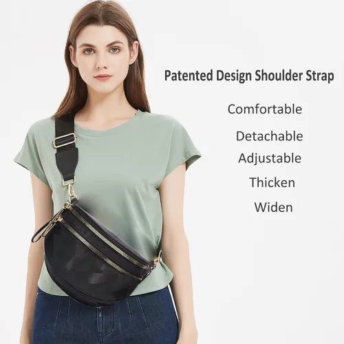 Vista 3 de Bolsos cruzados para mujer de nailon cruzado de viaje, bolsos de hombro para mujer, bolsos de pecho, mochila ligera