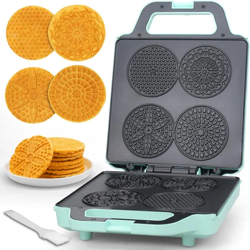 Vista 9 de Baker's Friend waflera belga doble gruesa, 2 x 6 pulgadas, waflera eléctrica con platos antiadherentes, 1200 W, perfecta para niños y desayuno